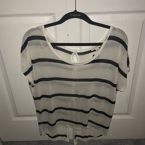Zenana Outfiters Black Striped Shirt